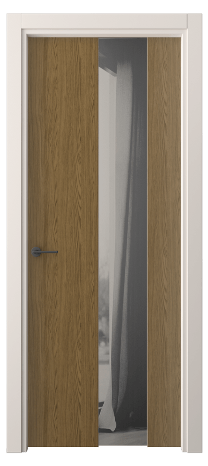 Межкомнатная дверь Freedom 4226 Торфяной дуб Двустороннее серое зеркало, триплекс Цена 42799 ₽ | Volhovec