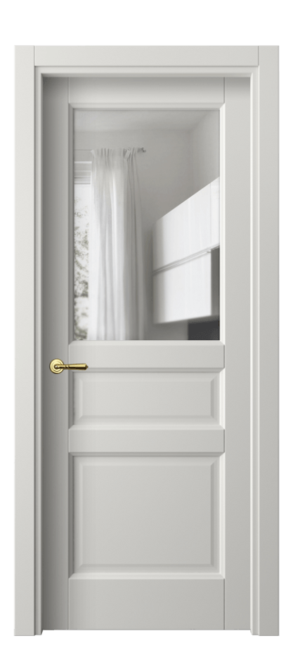 Межкомнатная дверь Galant 1432 Матовый серый Прозрачное стекло Цена 41919 ₽ | Volhovec