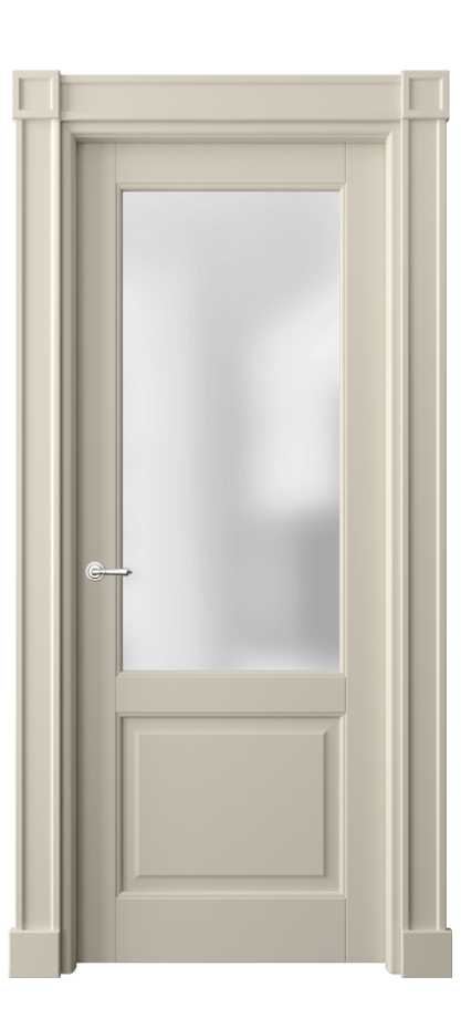 Межкомнатная дверь Toscana Plano 6302 Бук бежево-серый Сатинированное стекло Цена 129939 ₽ | Volhovec