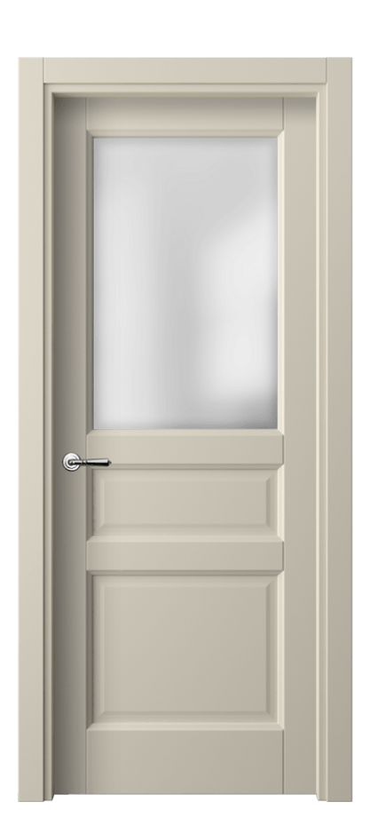 Межкомнатная дверь Галант 1432 ПЭТ светло-бежевый Сатинированное стекло Цена 33699 ₽ | Volhovec
