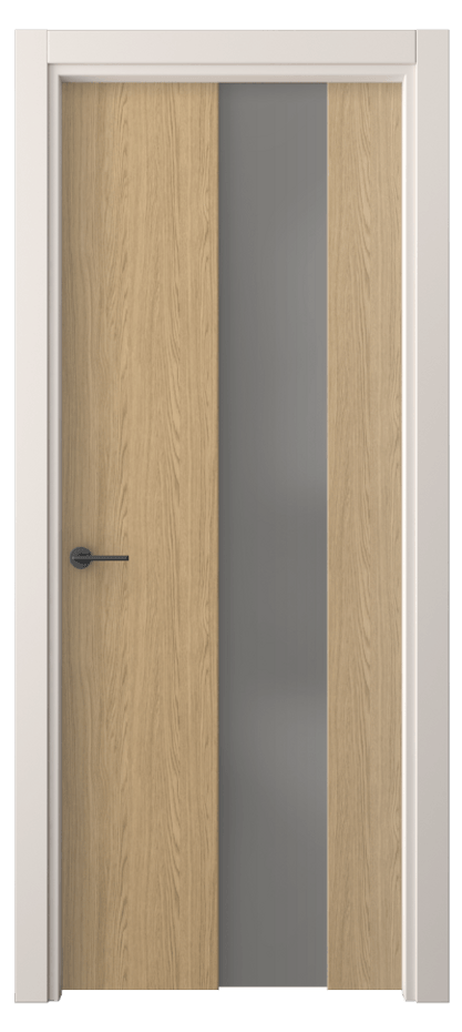 Межкомнатная дверь Freedom 4226 Жемчужный дуб Сатинированное серое стекло, триплекс Цена 32639 ₽ | Volhovec