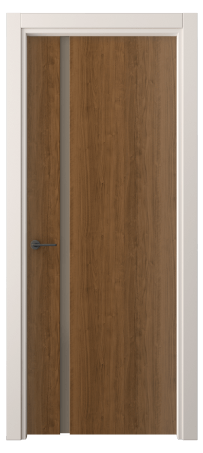 Межкомнатная дверь Фридом 4222 Лесной орех Сатинированное бронзовое стекло, триплекс Цена 40799 ₽ | Volhovec