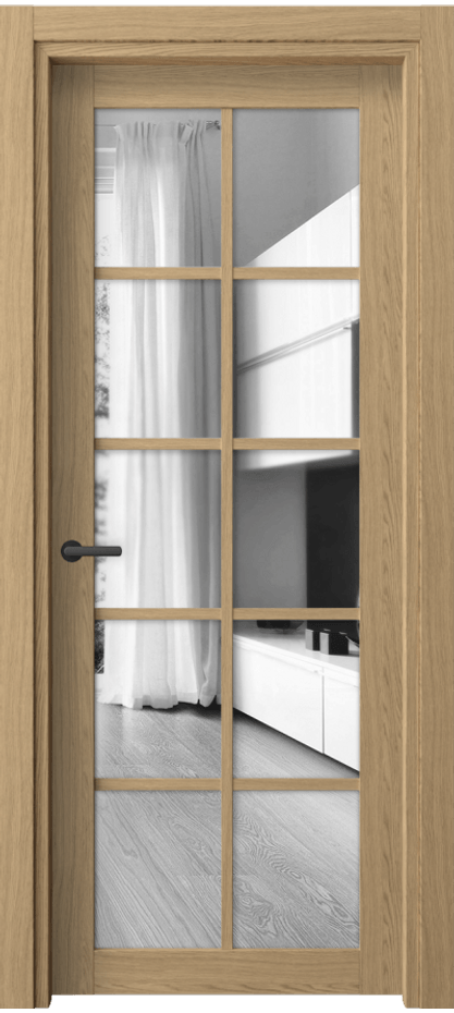 Межкомнатная дверь Neo 2106 Жемчужный дуб Двустороннее зеркало, триплекс Цена 32559 ₽ | Volhovec