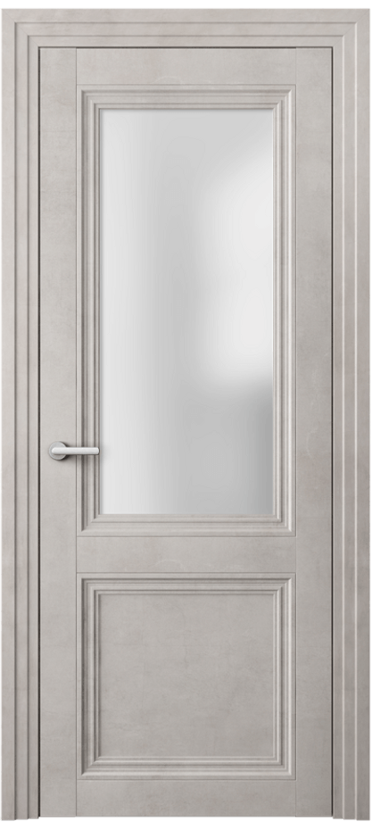 Межкомнатная дверь Центро 2524 Леон серебро Сатинированное стекло Цена 54499 ₽ | Volhovec