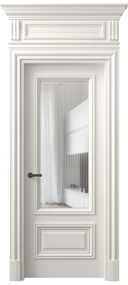Дверь межкомнатная Антик 7306 Матовый пудровый белый Рифлёное стекло "Мору", триплекс КЭП + Объёмный фриз + Карниз МПБЛ Цена 168309 ₽ Наличники уже входят в базовый комплект. Фабрика дверей Волховец 8 (800) 551 43 19 Межкомнатная дверь Антик 7306 Матовый пудровый белый Рифлёное стекло "Мору", триплекс Цена 168309 ₽ | Volhovec