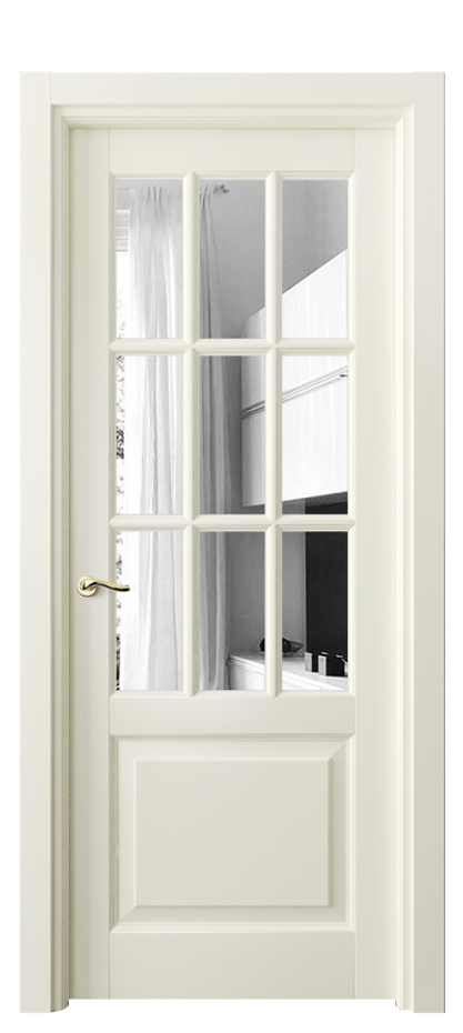 Межкомнатная дверь Lignum 0748 Бук молочно-белый Двустороннее зеркало, триплекс Цена 120599 ₽ | Volhovec