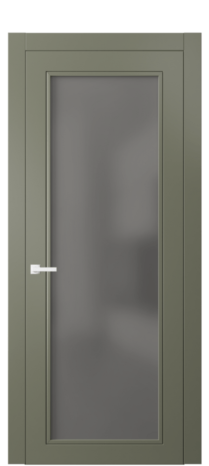 Дверь межкомнатная Нео Классик 8000 Матовый оливковый тёмный Сатинированное серое стекло, триплекс Гладкий компланарный наличник МОТ Цена 74699 ₽ Наличники уже входят в базовый комплект. Фабрика дверей Волховец 8 (800) 551 43 19 Межкомнатная дверь Нео Классик 8000 Матовый оливковый тёмный Сатинированное серое стекло, триплекс Цена 74699 ₽ | Volhovec