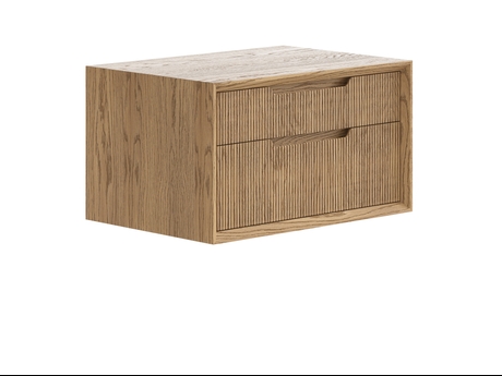 Мебель Тумба подвесная прикроватная Velvet 2 ящика. Цвет Дуб мускатный матовый. Материал Массив дуба матовый. Коллекция Тумба подвесная прикроватная Velvet 2 ящика. Картинка.