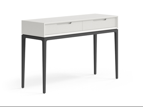 Мебель Консоль Velvet 2 ящика. Цвет Матовый тёплый серый. Материал Гладкая эмаль. Коллекция Консоль Velvet 2 ящика. Картинка.