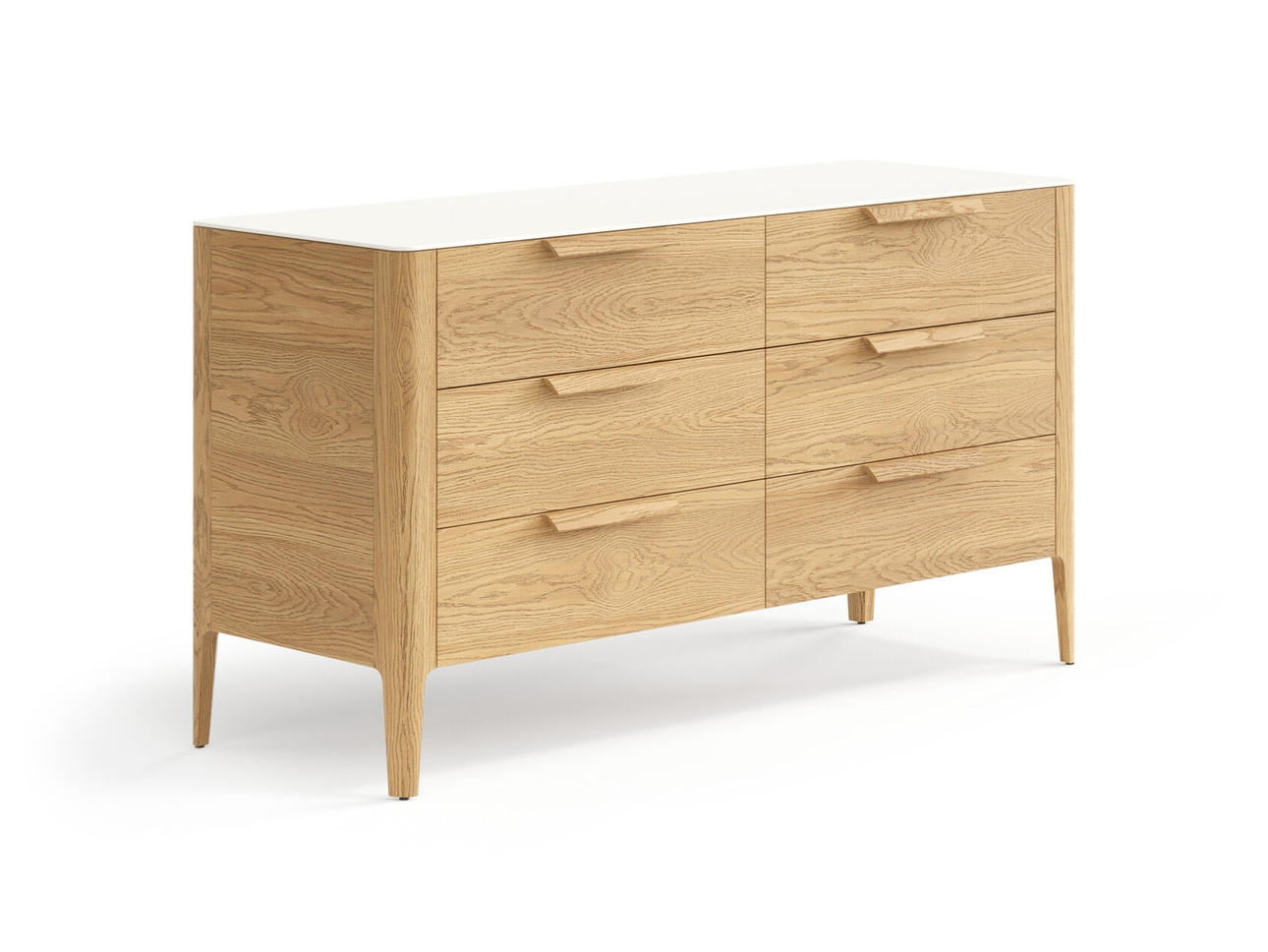 Комод Piega 6 ящиков дуб пшеничный матовый