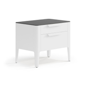 Тумба прикроватная Piega 2 ящика Матовый белоснежный