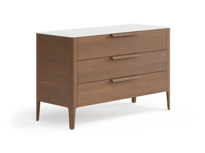 Мебель Комод Piega 3 ящика. Цвет Дуб каштановый матовый. Материал Массив дуба матовый. Коллекция Комод Piega 3 ящика. Картинка.