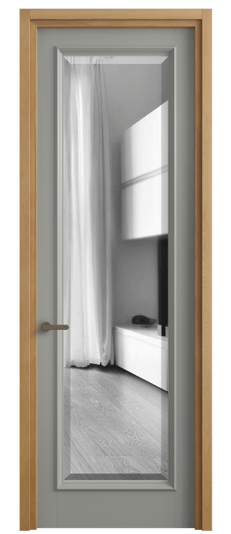 Дверь межкомнатная 6702 БНСР ЗЕР ФАЦ. Цвет Бук нейтральный серый. Материал Массив бука эмаль. Коллекция Шарм. Картинка.