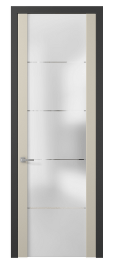 Дверь межкомнатная 4114 МБСР ГРА. Цвет Матовый бежево-серый. Материал Гладкая эмаль. Коллекция Planum. Картинка.