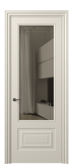Дверь межкомнатная 8442 МБСР БР ГРА. Цвет Матовый бежево-серый. Материал Гладкая эмаль. Коллекция Mascot. Картинка.