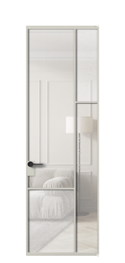 Дверь межкомнатная АЛПЛ041.12 АТСР DUNE+LED. Цвет Алюминий тёплый серый. Материал Алюминий в эмали. Коллекция Мозаик. Картинка.