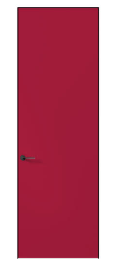 Дверь межкомнатная 0010 АКП Малиново-красный RAL 3027. Цвет RAL Малиново-красный RAL 3027. Материал Гладкая эмаль. Коллекция Planum Pro. Картинка.