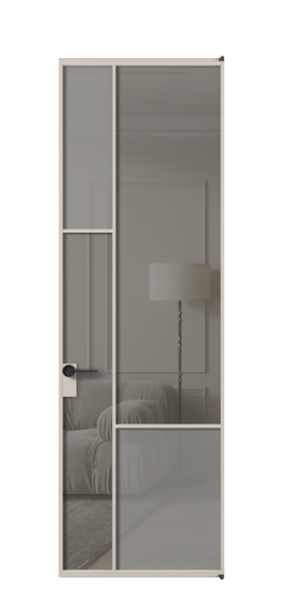 Межкомнатная дверь АЛПЛ041.13 АСБЖ сатин матовое + Серый прозрачное. Цвет Алюминий светло-бежевый. Материал Алюминий в эмали. Коллекция Мозаик. Фото. Дверь межкомнатная АЛПЛ041.13 АСБЖ сатин матовое + Серый прозрачное. Цвет Алюминий светло-бежевый. Материал Алюминий в эмали. Коллекция Мозаик. Картинка.