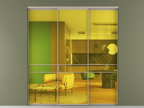 Алюминевая перегородка АЛПР 040.02_АБСК_ПРОЗ ЖЕЛ_new. Цвет Алюминий бисквитный. Материал Алюминий в эмали. Коллекция Перегородка Formato внутри проёма 3 створки. Фото. Алюминевая перегородка АЛПР 040.02_АБСК_ПРОЗ ЖЕЛ_new. Цвет Алюминий бисквитный. Материал Алюминий в эмали. Коллекция Перегородка Formato внутри проёма 3 створки. Картинка.