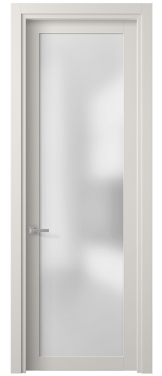 Дверь межкомнатная 2102 МПБЛ САТ. Цвет Матовый пудровый белый. Материал Гладкая эмаль. Коллекция Planum. Картинка.