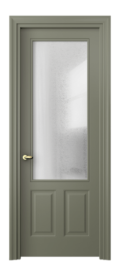 Дверь межкомнатная 8522 МОТ ЛЕД. Цвет Матовый оливковый тёмный. Материал Гладкая эмаль. Коллекция Эссе. Картинка.