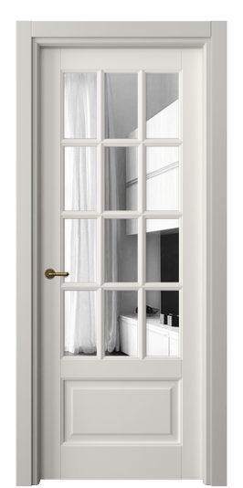 Дверь межкомнатная 6313 БПБЛ ЗЕР. Цвет Бук пудровый белый. Материал Массив бука эмаль. Коллекция Тоскана Грильято. Картинка.