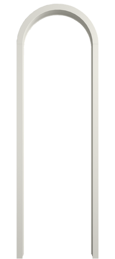 Дверь межкомнатная Арка МЖМ. Цвет Матовый жемчужный. Материал Гладкая эмаль. Коллекция Palazzo. Картинка.