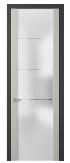 Дверь межкомнатная 4114 МТСР ГРА. Цвет Матовый тёплый серый. Материал Гладкая эмаль. Коллекция Planum. Картинка.