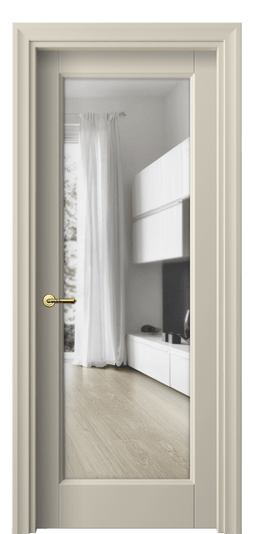 Дверь межкомнатная 1402 МБСР ПРОЗ. Цвет Матовый бежево-серый. Материал Гладкая эмаль. Коллекция Galant. Картинка.