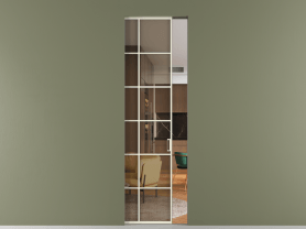 Алюминевая перегородка АЛПР 040.05 ММБ Бронза триплекс. Цвет Алюминий молочно-белый. Материал Алюминий в эмали. Коллекция Перегородка Formato скрытый пенал 1 створка. Фото. Алюминевая перегородка АЛПР 040.05 ММБ Бронза триплекс. Цвет Алюминий молочно-белый. Материал Алюминий в эмали. Коллекция Перегородка Formato скрытый пенал 1 створка. Картинка.