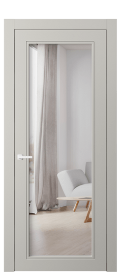 Дверь межкомнатная 8000 МТСР ДВ ЗЕР. Цвет Матовый тёплый серый. Материал Гладкая эмаль. Коллекция Нео Классик. Картинка.