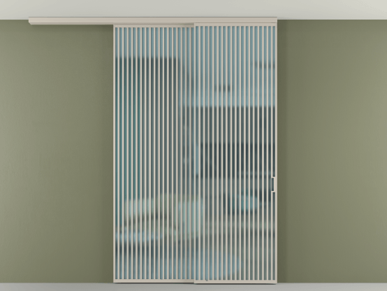 Алюминевая перегородка АЛПР 040.06_АСБЖ_САТ ГОЛ_new. Цвет Алюминий светло-бежевый. Материал Алюминий в эмали. Коллекция Перегородка Formato вдоль стены на потолок 2 створки с синхронным механизмом. Фото. Алюминевая перегородка АЛПР 040.06_АСБЖ_САТ ГОЛ_new. Цвет Алюминий светло-бежевый. Материал Алюминий в эмали. Коллекция Перегородка Formato вдоль стены на потолок 2 створки с синхронным механизмом. Картинка.