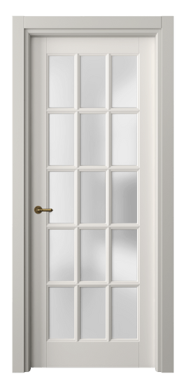 Дверь межкомнатная 6311 БПБЛ САТ. Цвет Бук пудровый белый. Материал Массив бука эмаль. Коллекция Тоскана Грильято. Картинка.