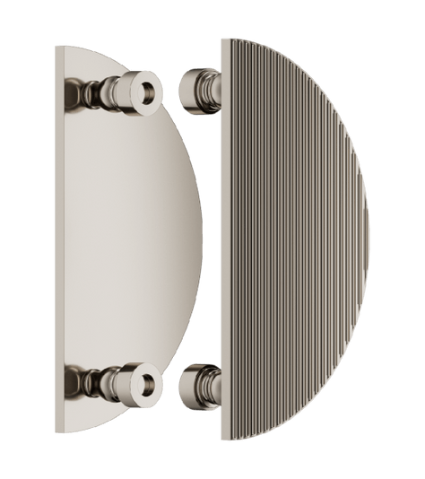 Ручки для дверей Ручка дверная Элеонора Курво. Цвет Полированный никель. Коллекция Элеонора Курво. Картинка.