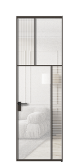 АЛПЛ041.23 ААН Рифлёное стекло "Дюна" + Фактурное стекло "Лёд"