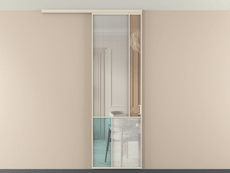 Перегородка Mosaic вдоль стены на потолок 1 створка