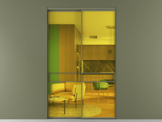 Перегородка Formato внутри проёма 2 створки