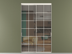 Перегородка Formato внутри проёма 2 створки