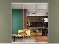 Перегородка Formato внутри проёма 3 створки