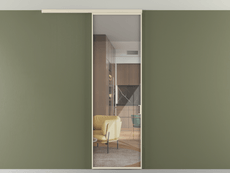 Перегородка Formato вдоль стены на потолок 1 створка