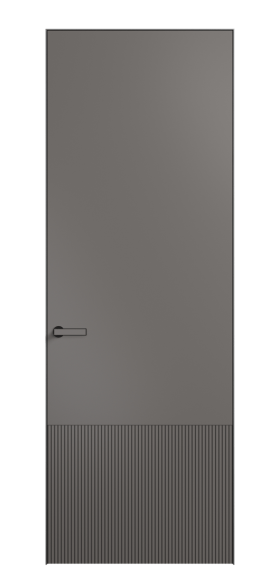 Дверь межкомнатная 8202 МКЛС. Цвет Матовый классический серый. Материал Гладкая эмаль. Коллекция Velvet. Картинка.