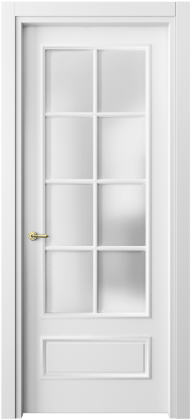 Дверь межкомнатная 8112 МБЛ САТ. Цвет Матовый белоснежный. Материал Гладкая эмаль. Коллекция Paris. Картинка.